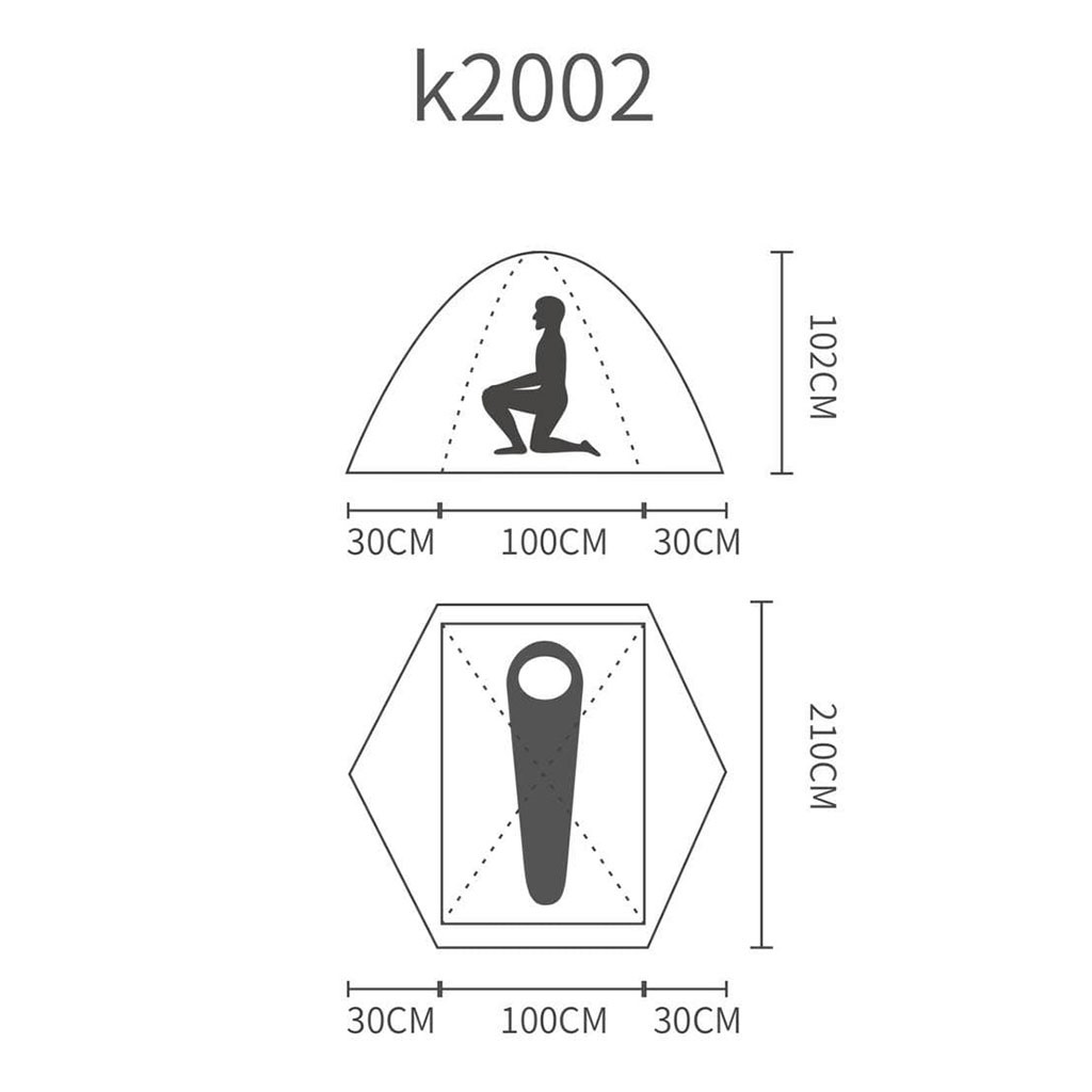 چادر کوهنوردی یک نفره کله گاوی پکینیو مدل PEKYNEW K2002
