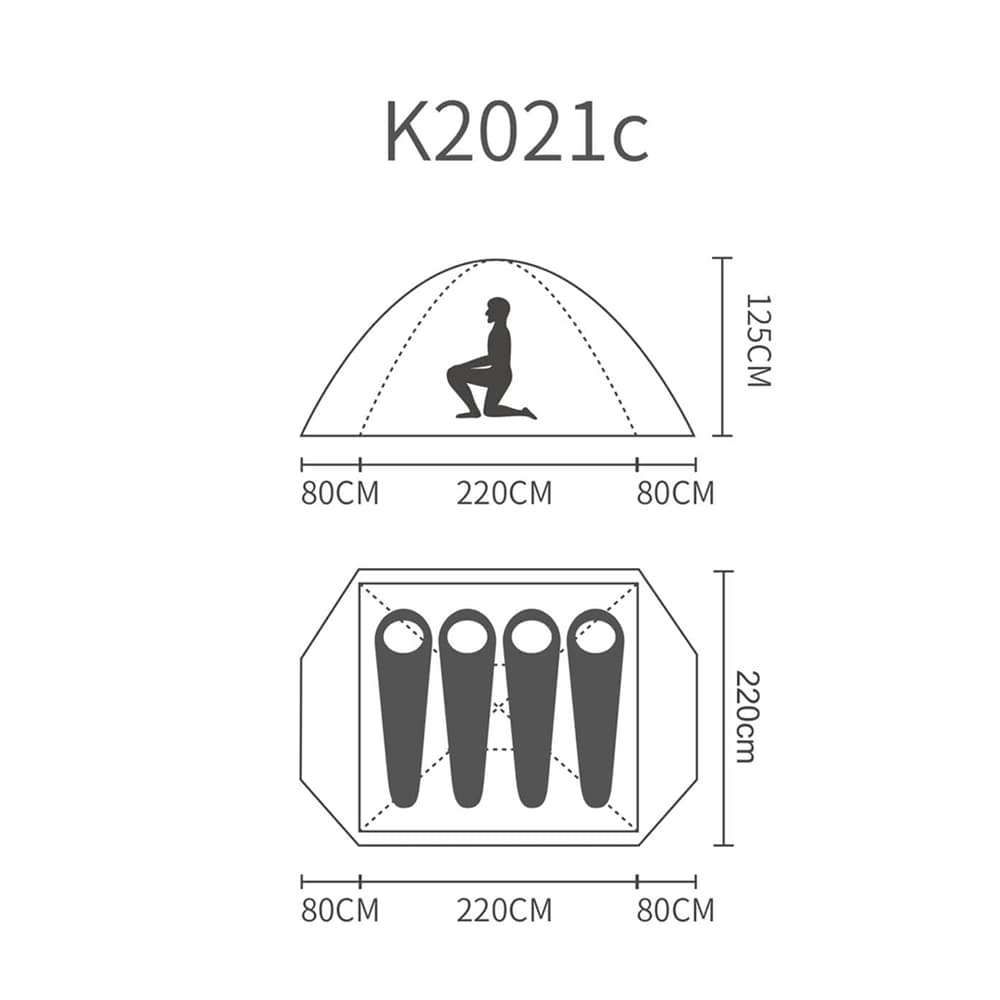چادر کوهنوردی پکینیو مدل K 2021C-مهرآیین